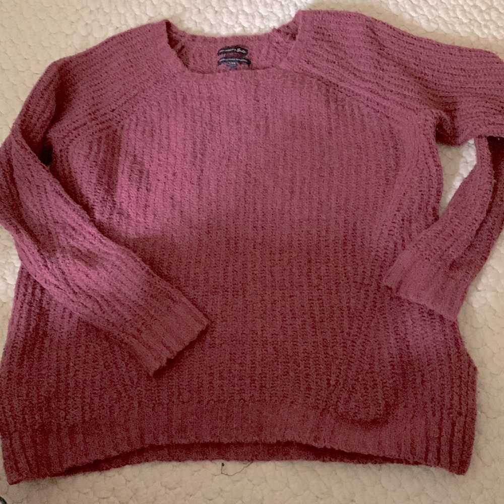 American Eagle Sweater Women's Large Pullover Amazingly Soft Purple Knit